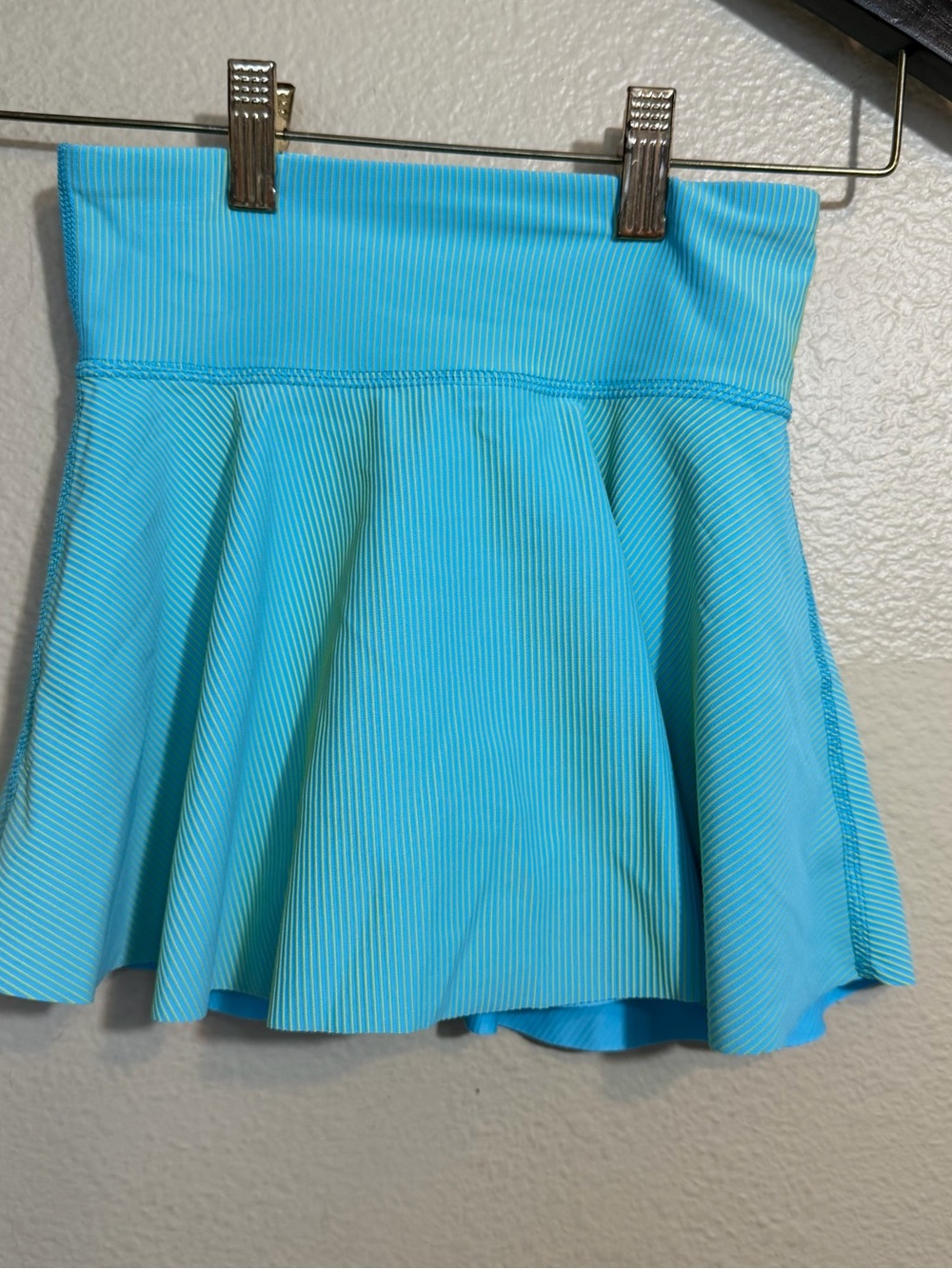 Girls Active Quick Dry High Rise Textured Ribbed Skort